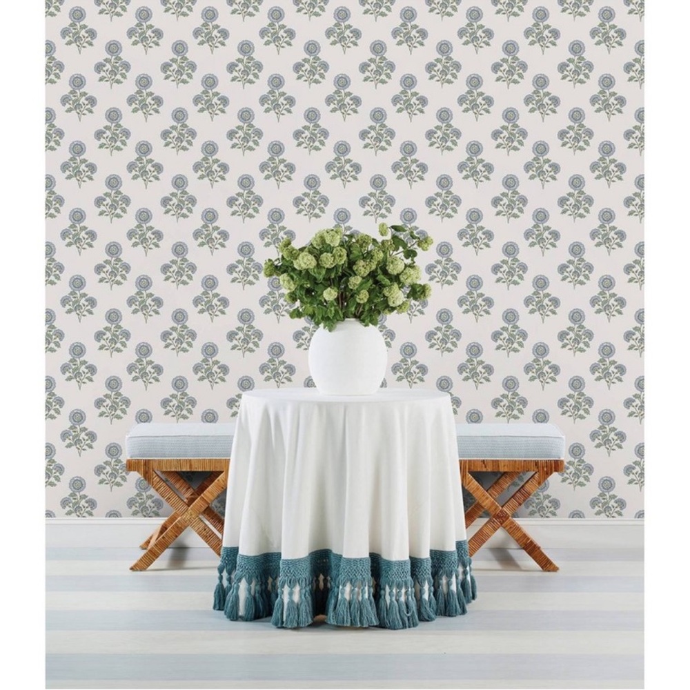 Brewster Flourish Block Print Blue and Green
Multi Peel and Stick 1pc Wallpaper - Picture 2 of 7